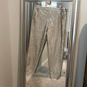 sequin pants A&F L High Rise